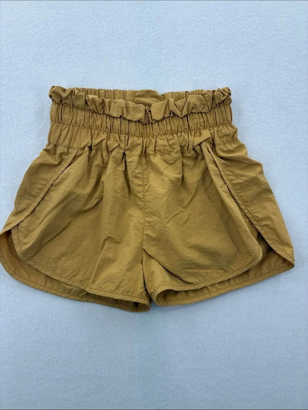 3For$20 Zenana Outfitters Paperbag Waist Shorts - Mustard size: M